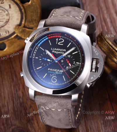 High Quality Panerai Luminor Regatta Replica Watch SS Gray Strap